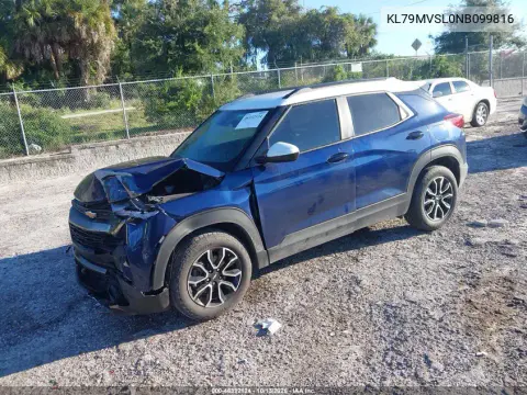 2022 Chevrolet Trailblazer Fwd Activ VIN KL79MVSL0NB099816 фото 3