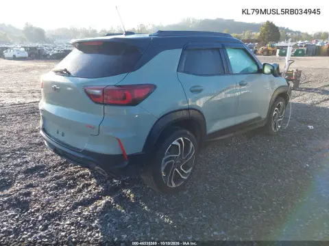 2024 Chevrolet Trailblazer Awd Rs VIN KL79MUSL5RB034945 фото 5