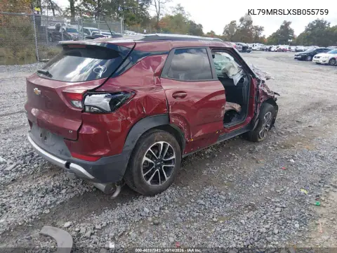 KL79MRSLXSB055759 — 2025 Chevrolet TrailBlazer, фото 4 с аукциона IAAI, Переворот