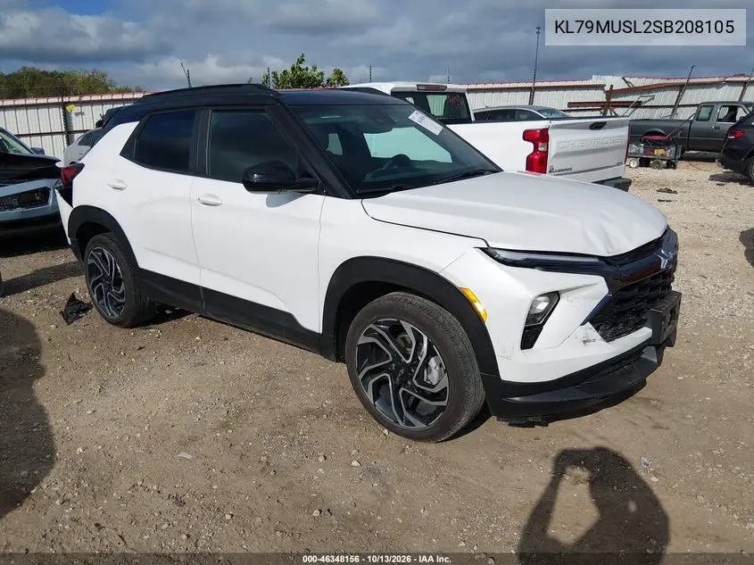 KL79MUSL2SB208105 — 2025 Chevrolet TrailBlazer, фото 2 с аукциона IAAI, Передняя часть