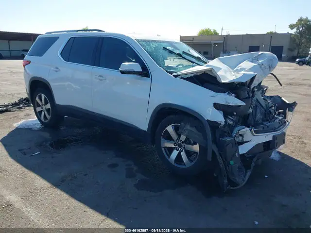 1GNERHKWXJJ203573 — 2018 Chevrolet Traverse 3LT, Передняя часть (Front End), фото до ремонта