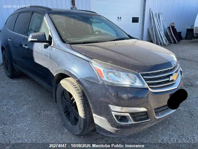 1GNKVGKD7FJ356085 — 2015 Chevrolet Traverse LT, Задняя часть слева (Left Rear), фото до ремонта