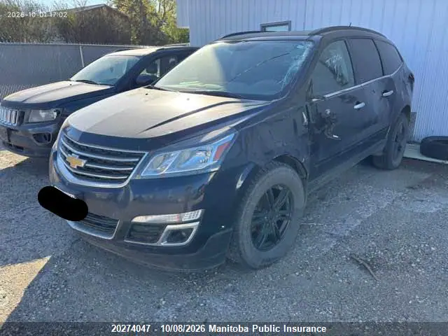 1GNKVGKD7FJ356085 — 2015 Chevrolet Traverse LT, фото 2 с аукциона IAAI 14.10.2026, Задняя часть слева