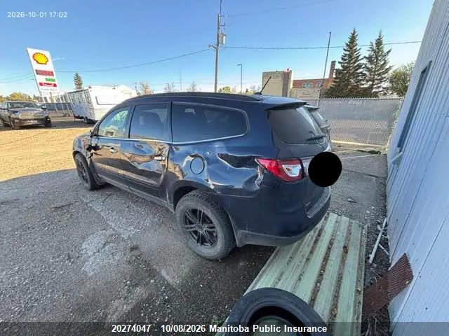 1GNKVGKD7FJ356085 — 2015 Chevrolet Traverse LT, фото 3 с аукциона IAAI 14.10.2026, Задняя часть слева
