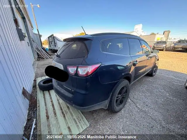 1GNKVGKD7FJ356085 — 2015 Chevrolet Traverse LT, фото 4 с аукциона IAAI 14.10.2026, Задняя часть слева