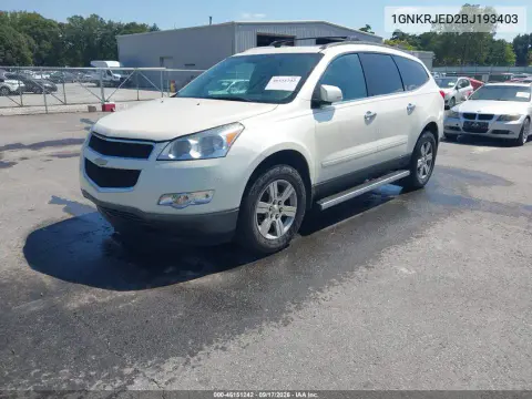 2011 Chevrolet Traverse 2Lt VIN 1GNKRJED2BJ193403 фото 2
