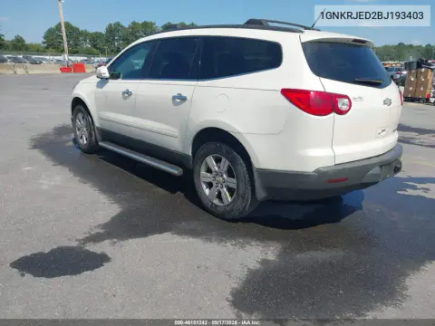 2011 Chevrolet Traverse 2Lt VIN 1GNKRJED2BJ193403 фото 3
