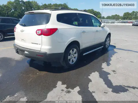 2011 Chevrolet Traverse 2Lt VIN 1GNKRJED2BJ193403 фото 4