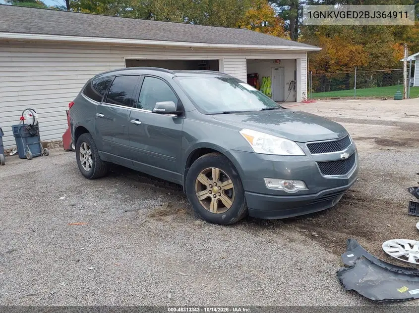 1GNKVGED2BJ364911 Chevrolet Traverse 2011 — повреждение Повреждения снизу, фото до ремонта