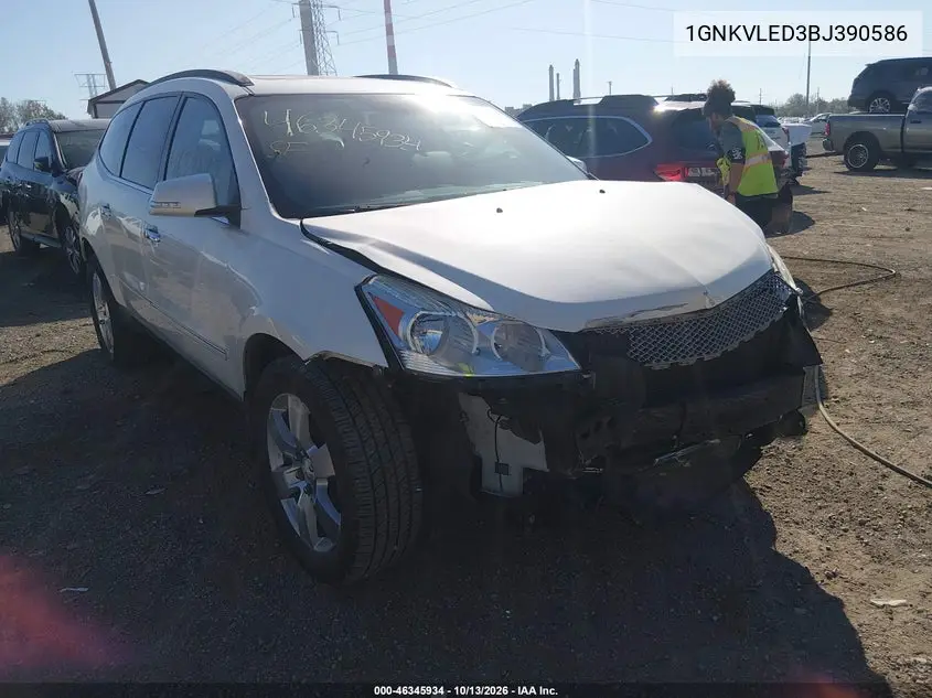 1GNKVLED3BJ390586 — 2011 Chevrolet Traverse, фото 2 с аукциона IAAI, Передняя часть