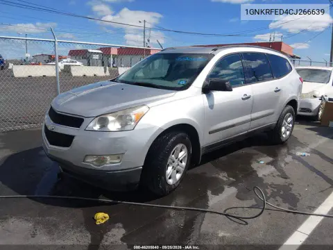 2012 Chevrolet Traverse Ls VIN 1GNKRFED4CJ266639 фото 3