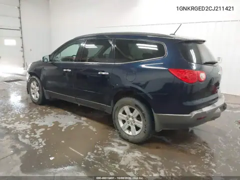 2012 Chevrolet Traverse 1Lt VIN 1GNKRGED2CJ211421 фото 3