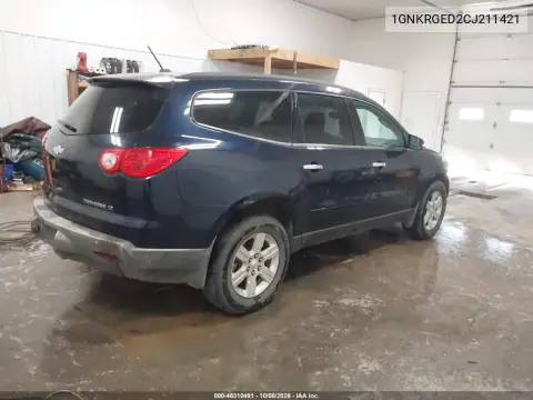 2012 Chevrolet Traverse 1Lt VIN 1GNKRGED2CJ211421 фото 4