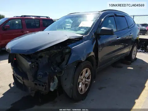 2012 Chevrolet Traverse Ls VIN 1GNKREED7CJ404569 фото 2