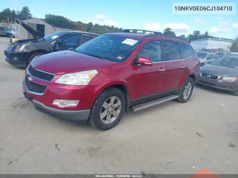 2012 Chevrolet Traverse 1Lt VIN 1GNKVGED6CJ104710 фото 2