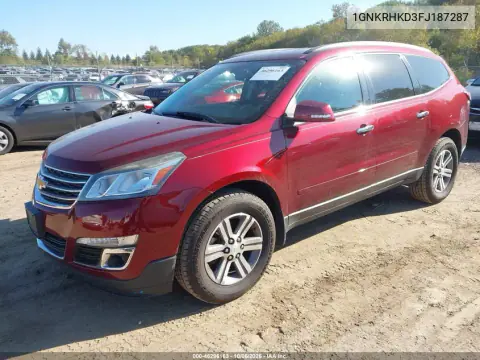 2015 Chevrolet Traverse 2Lt VIN 1GNKRHKD3FJ187287 фото 3