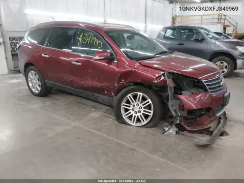 1GNKVGKDXFJ349969 — 2015 Chevrolet Traverse, Передняя часть, фото до ремонта