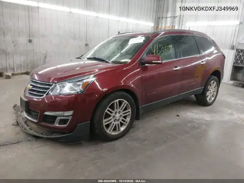 1GNKVGKDXFJ349969 — 2015 Chevrolet Traverse, фото 3 с аукциона IAAI, Передняя часть