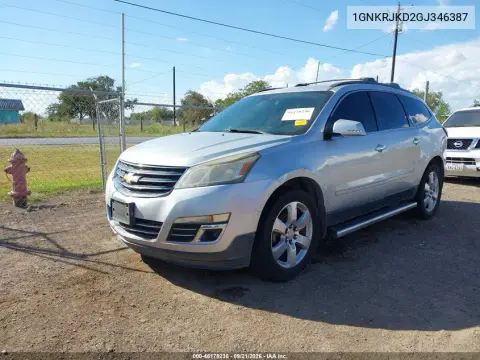 2016 Chevrolet Traverse Ltz VIN 1GNKRJKD2GJ346387 фото 3