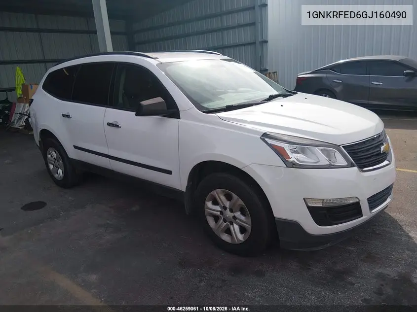 2016 Chevrolet Traverse Ls VIN 1GNKRFED6GJ160490 фото 1