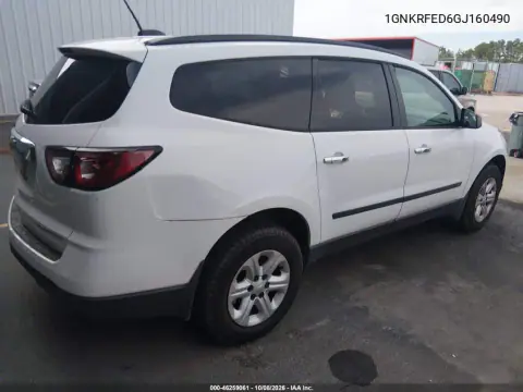 2016 Chevrolet Traverse Ls VIN 1GNKRFED6GJ160490 фото 4