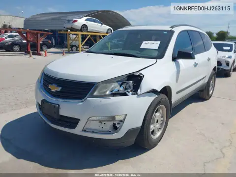2017 Chevrolet Traverse Ls VIN 1GNKRFED0HJ263115 фото 3