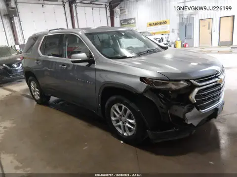 1GNEVGKW9JJ226199 — 2018 Chevrolet Traverse, Передняя часть, фото до ремонта