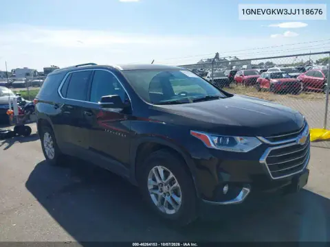 1GNEVGKW3JJ118676 — 2018 Chevrolet Traverse, Сзади слева, фото до ремонта