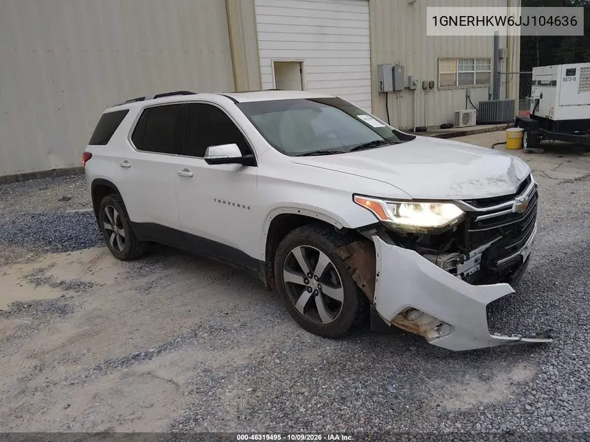 2018 Chevrolet Traverse 3Lt VIN 1GNERHKW6JJ104636 фото 2