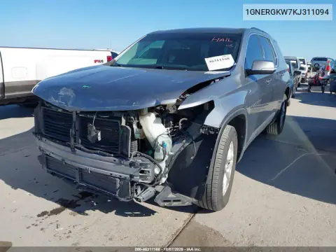 2019 Chevrolet Traverse 1Lt VIN 1GNERGKW7KJ311094 фото 2