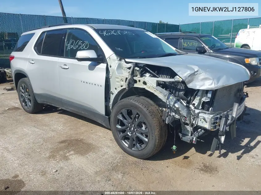 2020 Chevrolet Traverse Awd Rs VIN 1GNEVJKW2LJ127806 фото 2