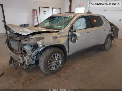 2022 Chevrolet Traverse Fwd Lt Cloth VIN 1GNERGKW6NJ139113 фото 2