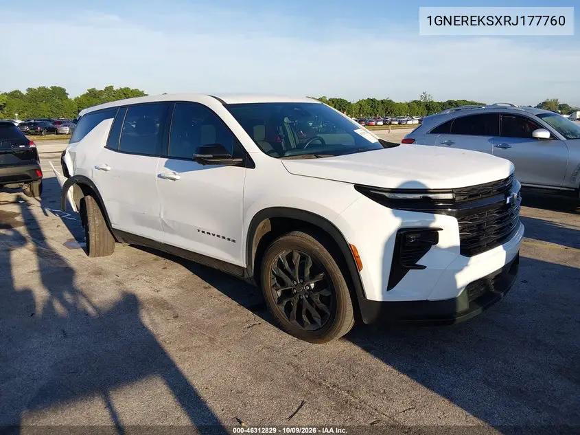 2024 Chevrolet Traverse Fwd Ls VIN 1GNEREKSXRJ177760 фото 2