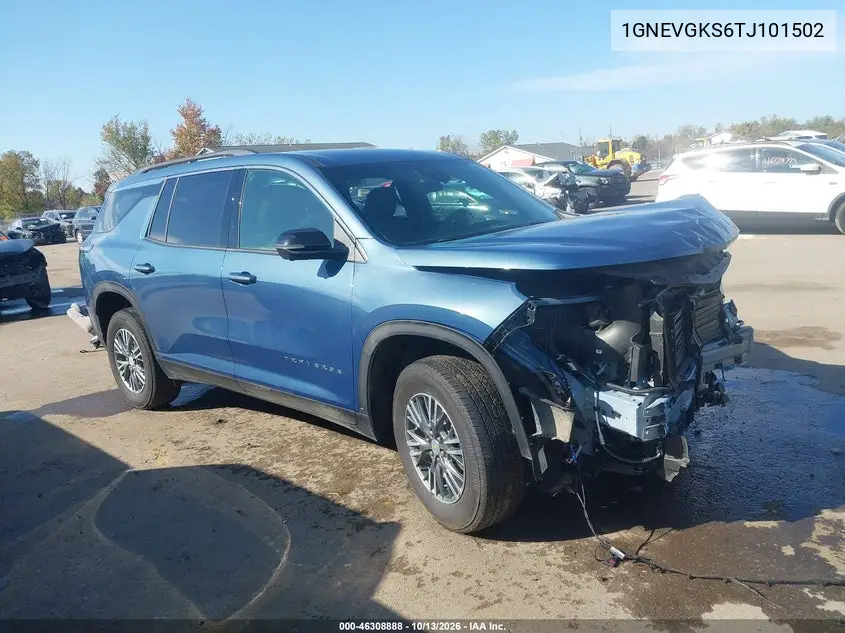 2026 Chevrolet Traverse Awd Lt VIN 1GNEVGKS6TJ101502 фото 1