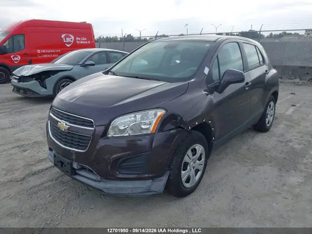3GNCJKSB4FL137336 — 2015 Chevrolet Trax LS FWD, фото 2 с аукциона IAAI 29.09.2026, Передан на благотворительность