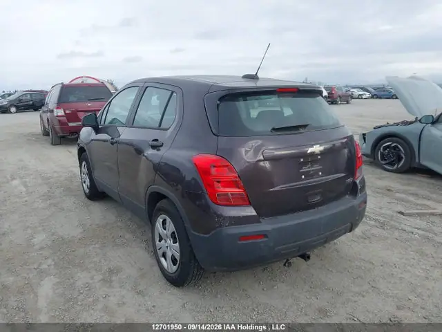3GNCJKSB4FL137336 — 2015 Chevrolet Trax LS FWD, фото 3 с аукциона IAAI 29.09.2026, Передан на благотворительность