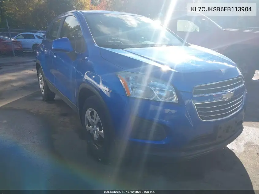 2015 Chevrolet Trax 1Ls VIN KL7CJKSB6FB113904 фото 2