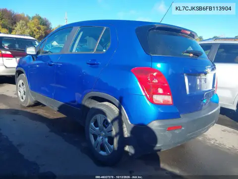 2015 Chevrolet Trax 1Ls VIN KL7CJKSB6FB113904 фото 4