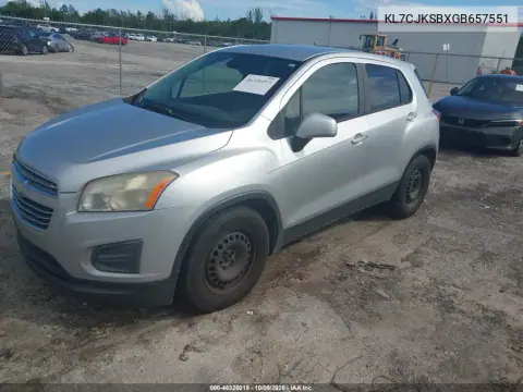 2016 Chevrolet Trax 1Ls VIN KL7CJKSBXGB657551 фото 3