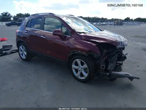 3GNCJMSB7GL160168 — 2016 Chevrolet TRAX, Передняя часть, фото до ремонта