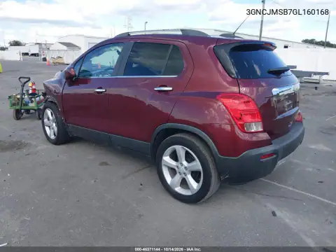 3GNCJMSB7GL160168 — 2016 Chevrolet TRAX, фото 3 с аукциона IAAI, Передняя часть
