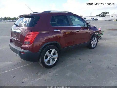 3GNCJMSB7GL160168 — 2016 Chevrolet TRAX, фото 4 с аукциона IAAI, Передняя часть