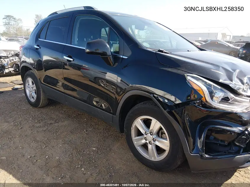 2017 Chevrolet Trax Lt VIN 3GNCJLSBXHL258350 фото 2