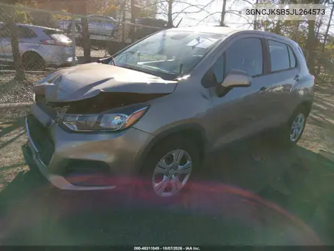2018 Chevrolet Trax Ls VIN 3GNCJKSB5JL264573 фото 3