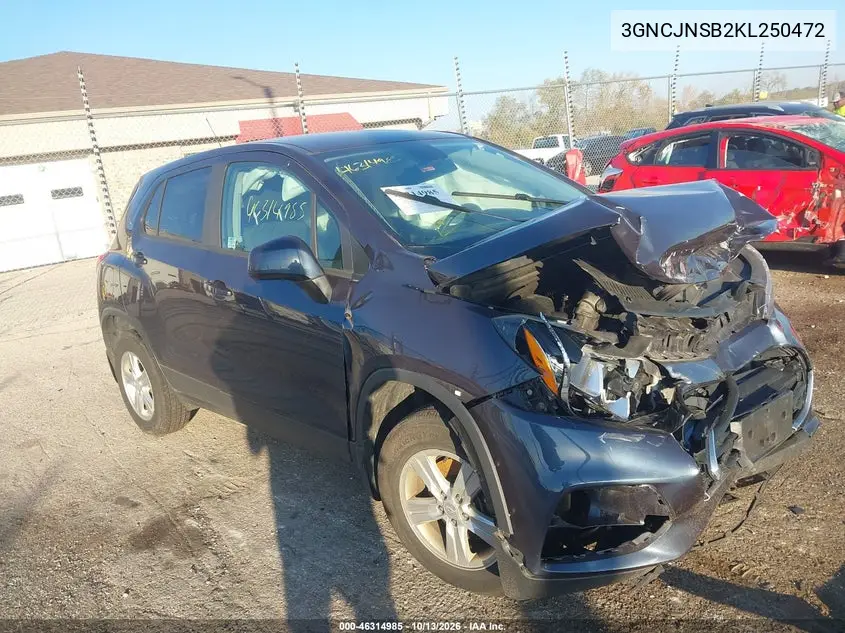 2019 Chevrolet Trax Ls VIN 3GNCJNSB2KL250472 фото 1