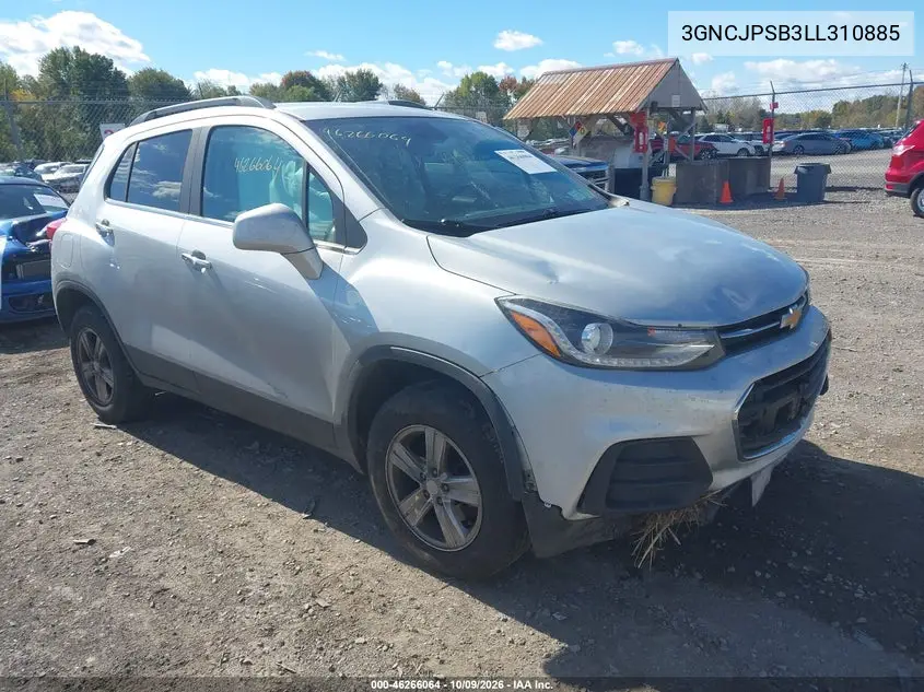 2020 Chevrolet Trax Awd Lt VIN 3GNCJPSB3LL310885 фото 2