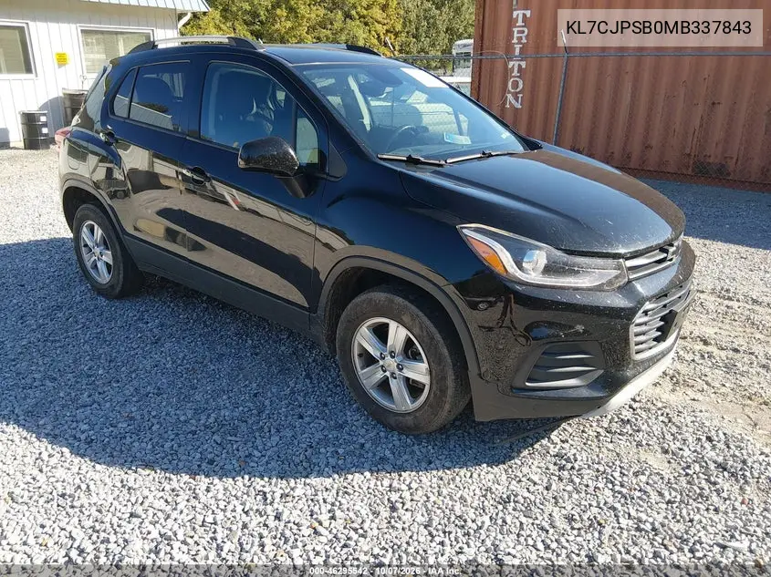 2021 Chevrolet Trax Awd Lt VIN KL7CJPSB0MB337843 фото 2