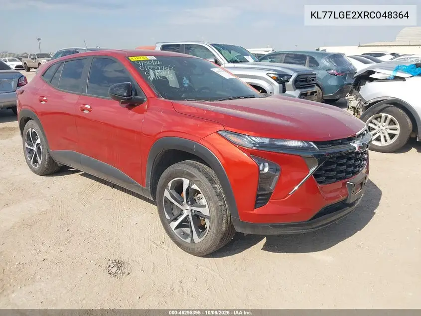2024 Chevrolet Trax Fwd 1Rs VIN KL77LGE2XRC048364 фото 1