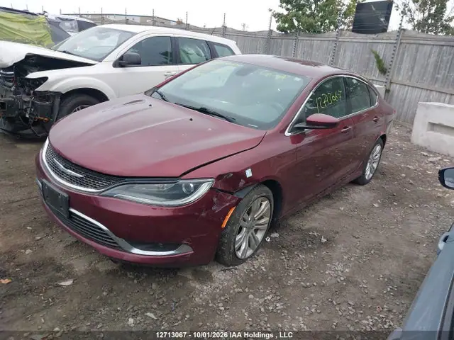 1C3CCCAB7GN140280 — 2016 Chrysler 200 Limited, фото 2 с аукциона IAAI 14.10.2026, Передняя часть