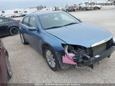 1C3BC4FB8BN549374 — 2011 Chrysler 200, Передняя часть, фото до ремонта